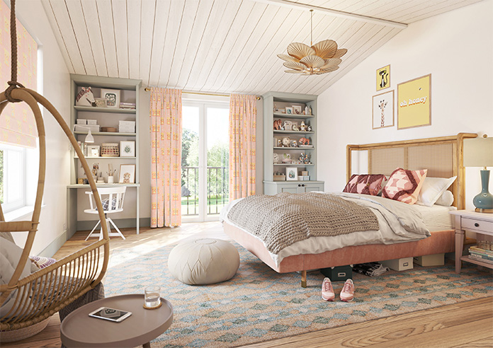 Little Bear, Peach Sorbet - Made to Measure Curtains - Image 7